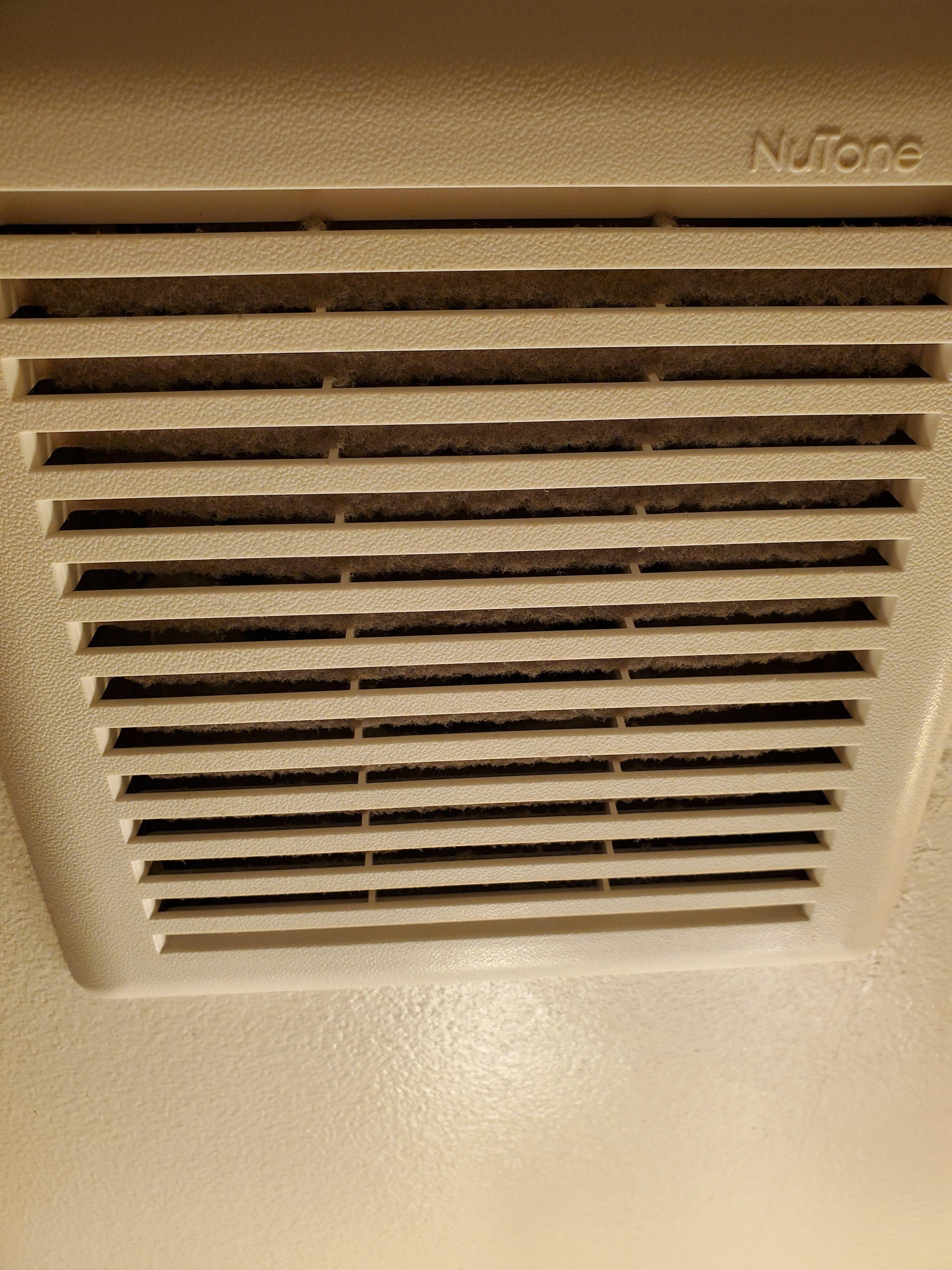 vents were clogged with dust