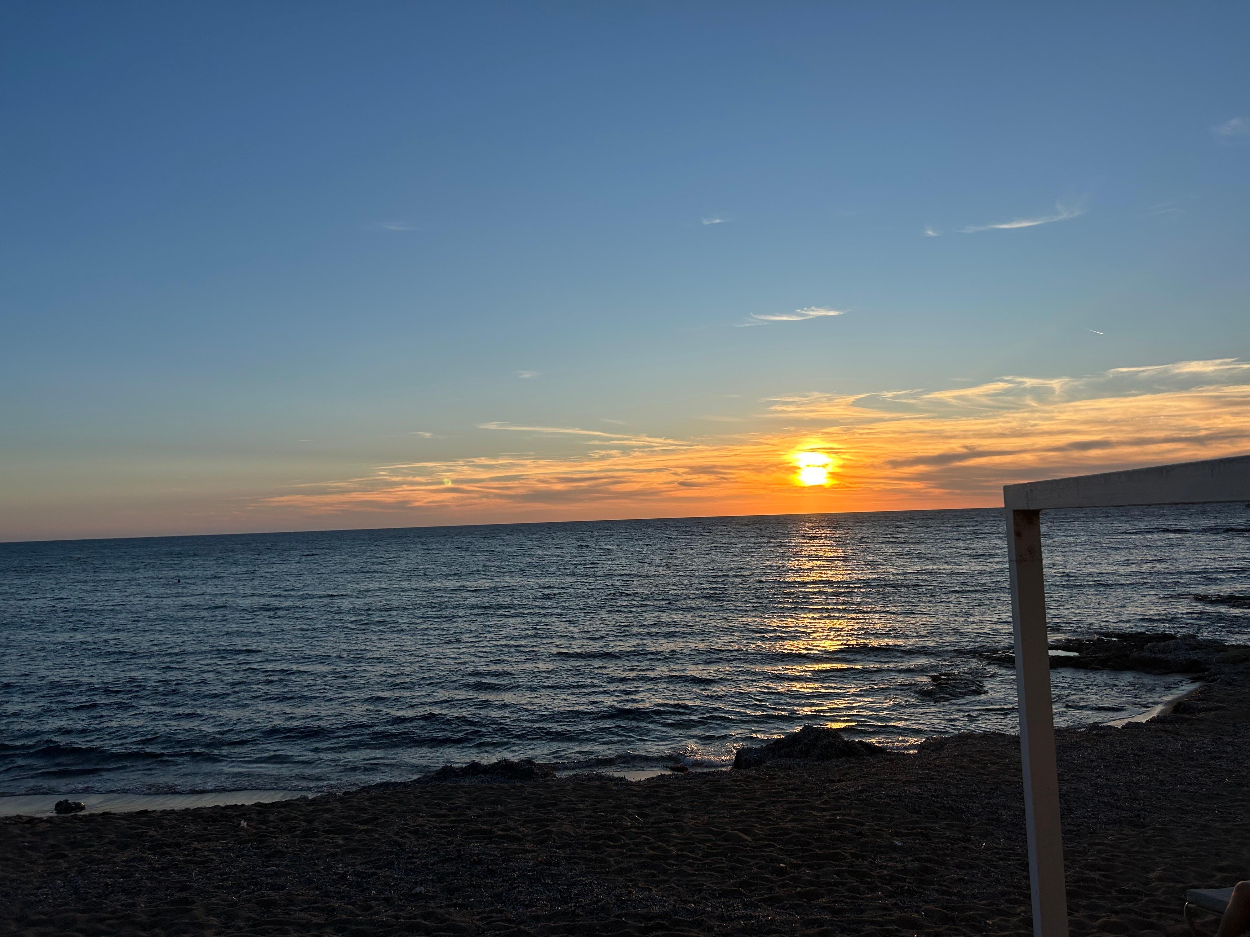 Sunset from our sunbed