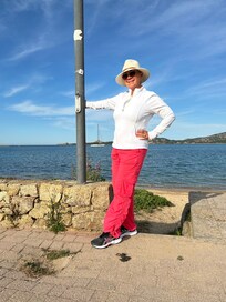 Morning walk near the ocean.
