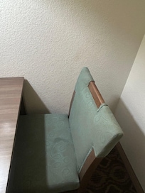 Stains on chair and wall
