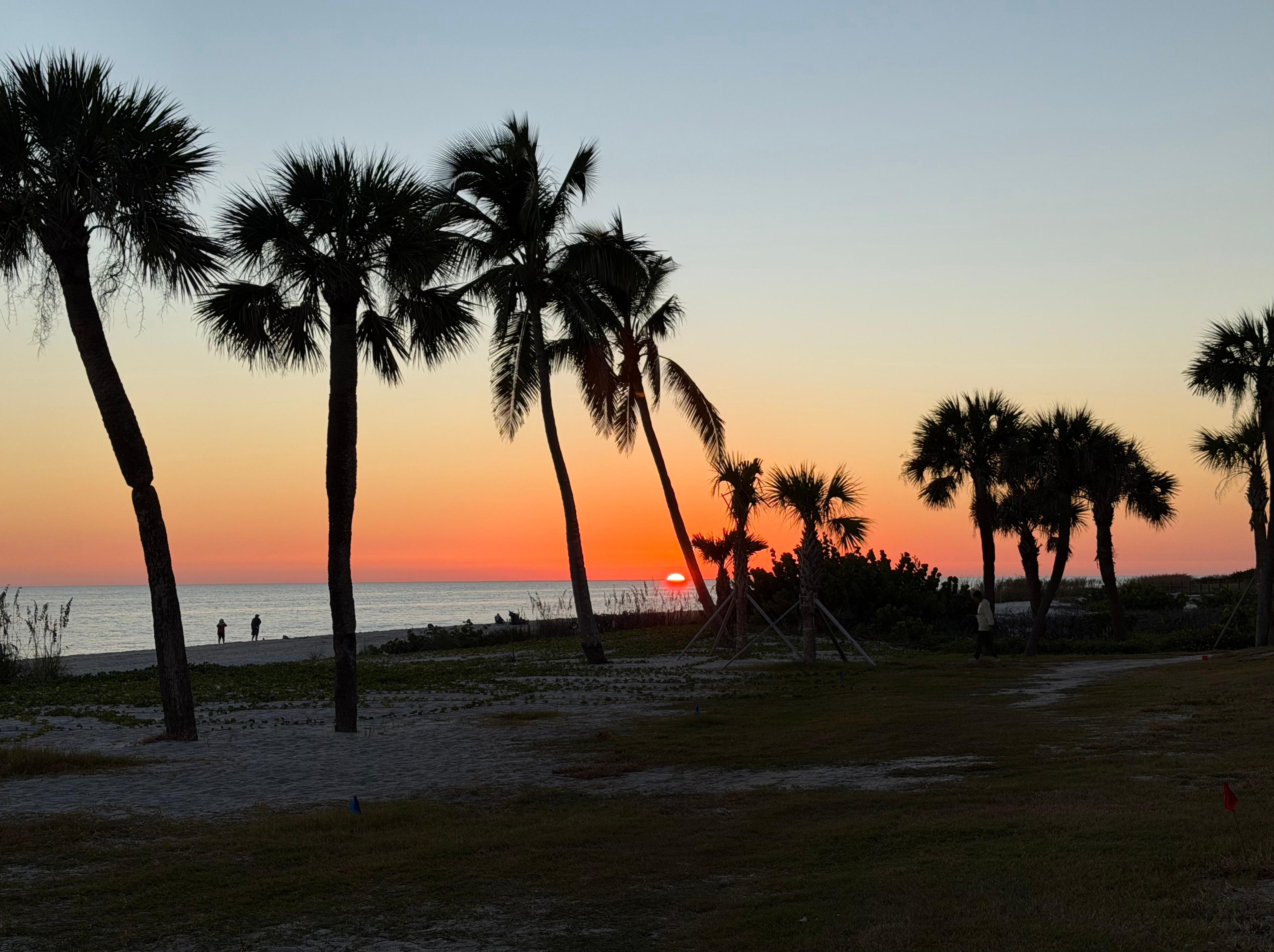 Sunset on our first night there. 