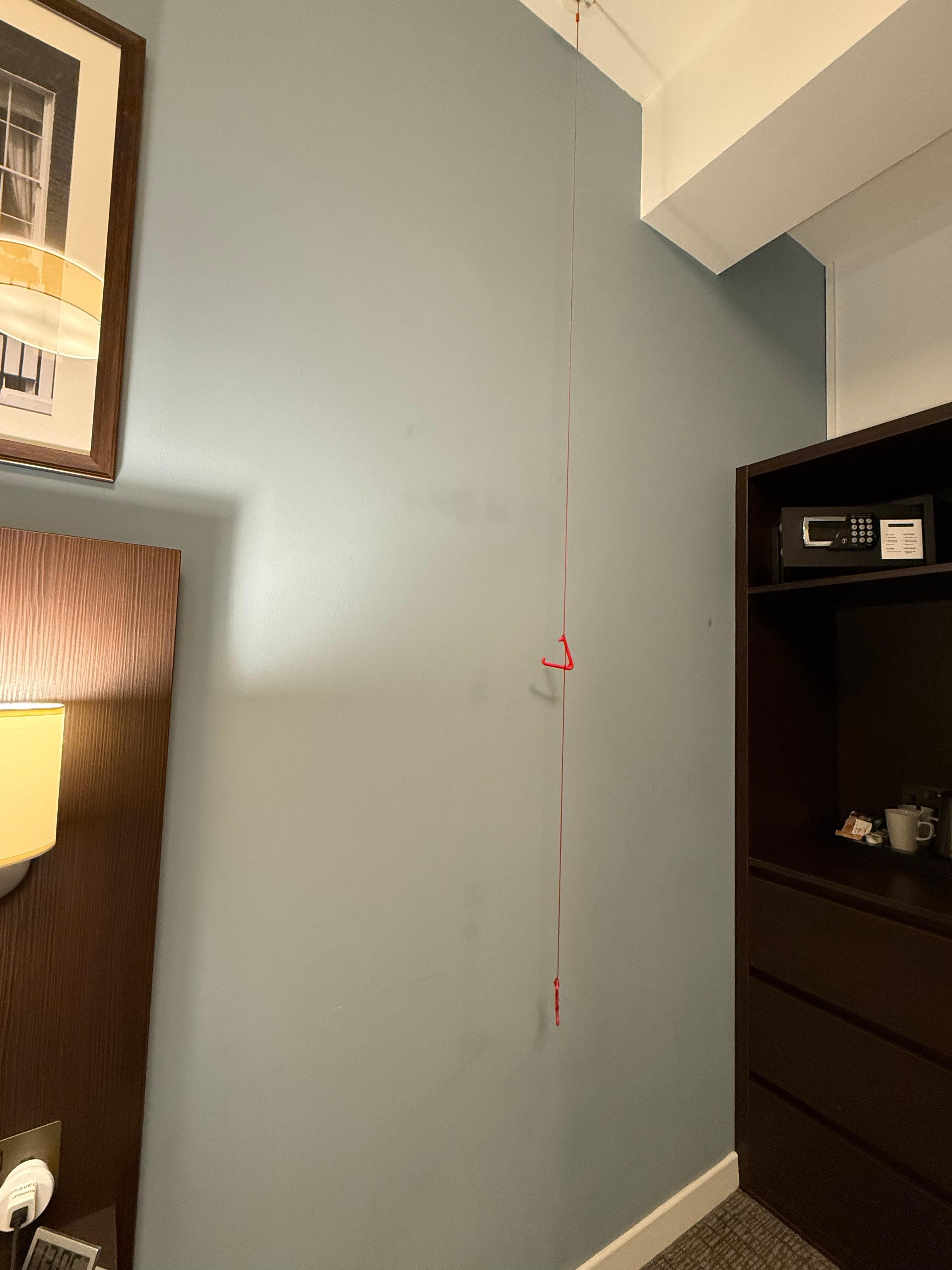 Emergency pull cord shows this was NOT a standard double room, which is what I booked.