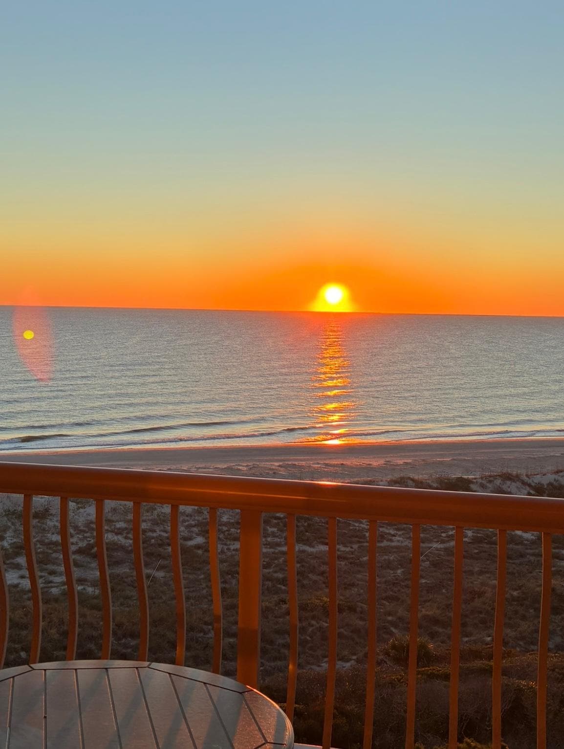 Sunrise from the balcony