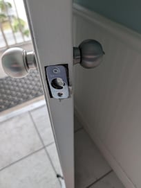 Broken front door lock