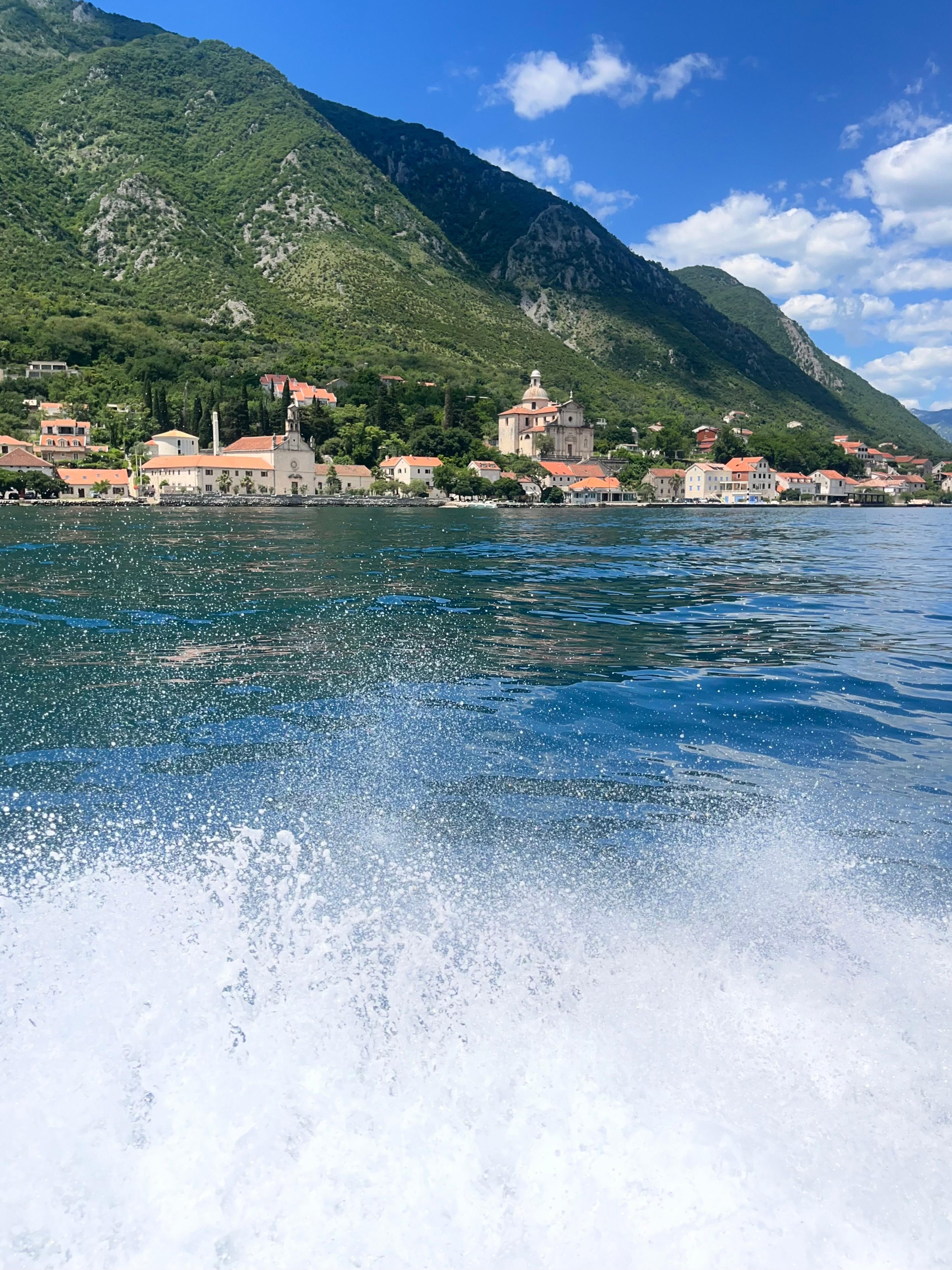 A local speed boat ride to the Blue Caves