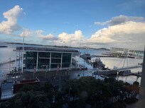 View from room window out to Viaduct events centre