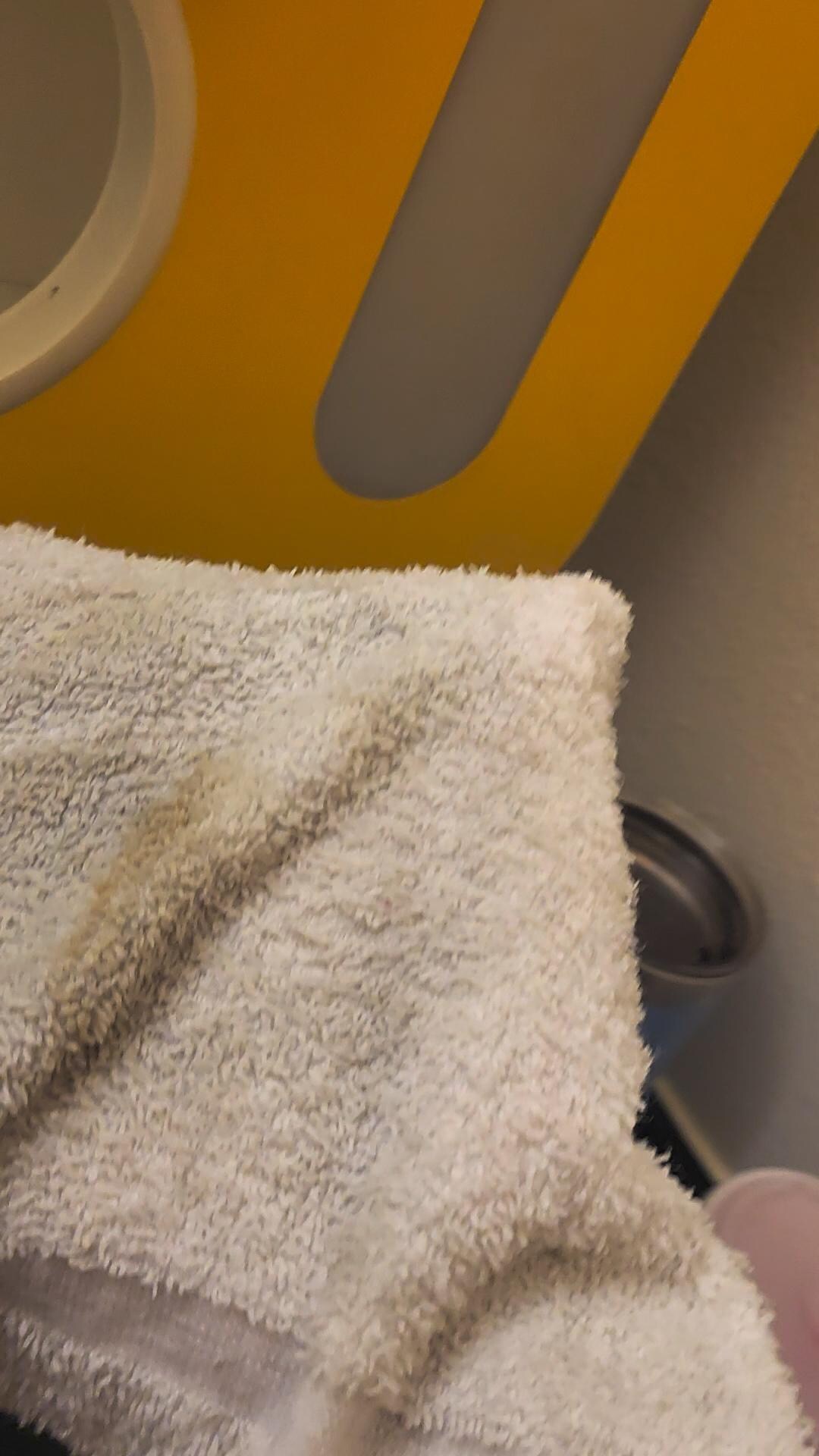 What came off the clothes rack and where the towels were
