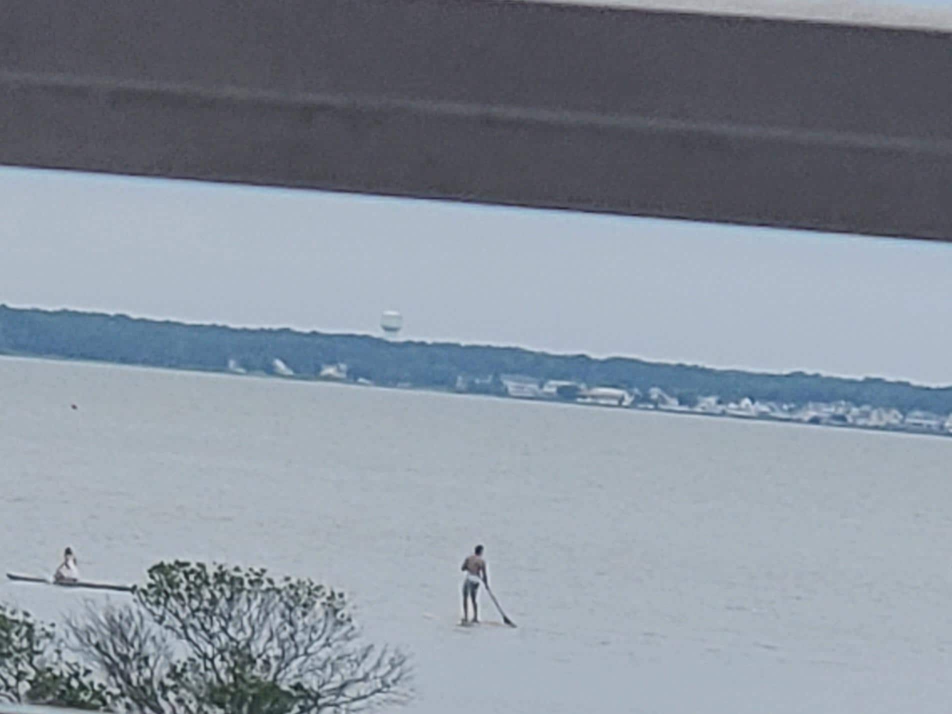Paddle surfing at 8am