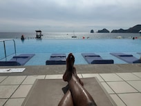 Chilling by the poolside