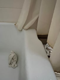 short shower curtain