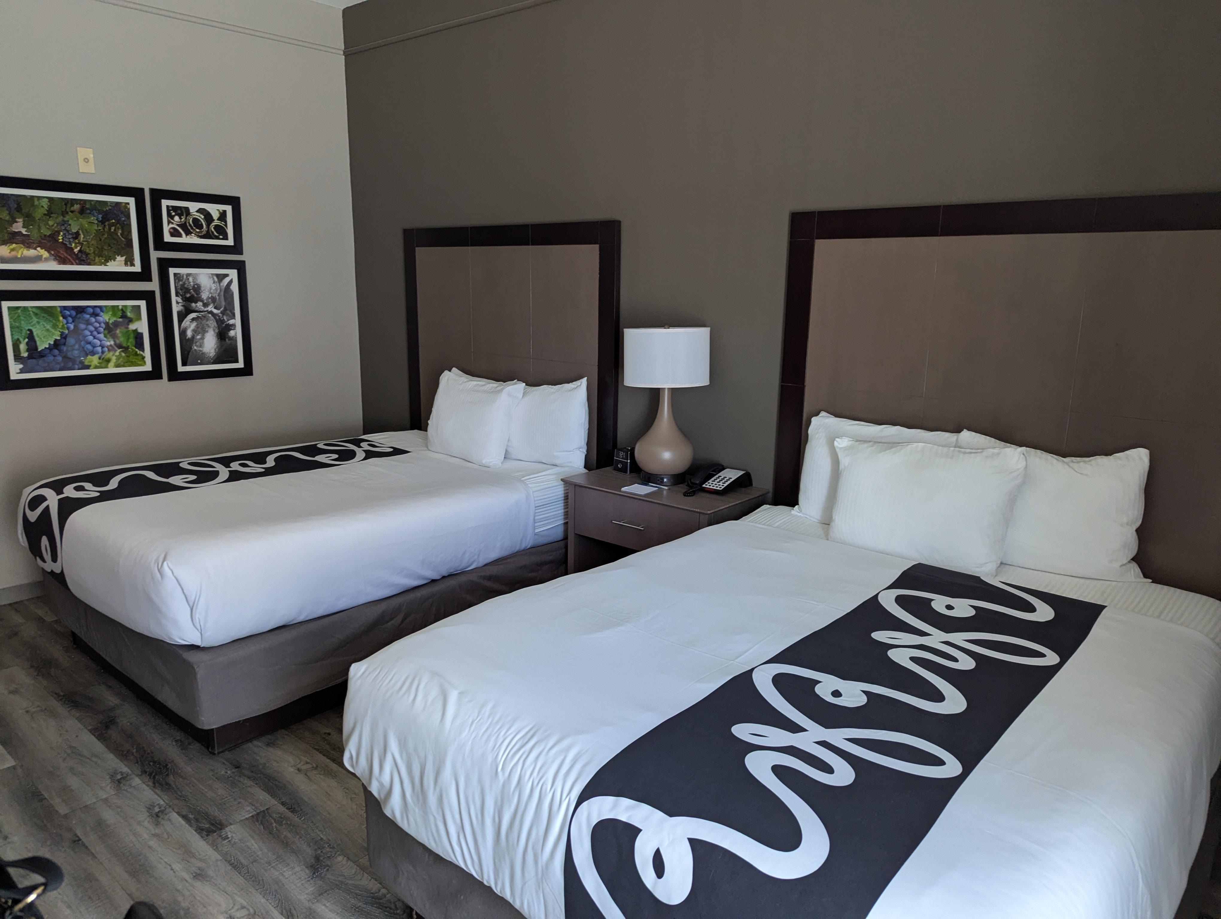 The colors and the ambiance in the room is restful. The beds are comfy and the sheets clean.