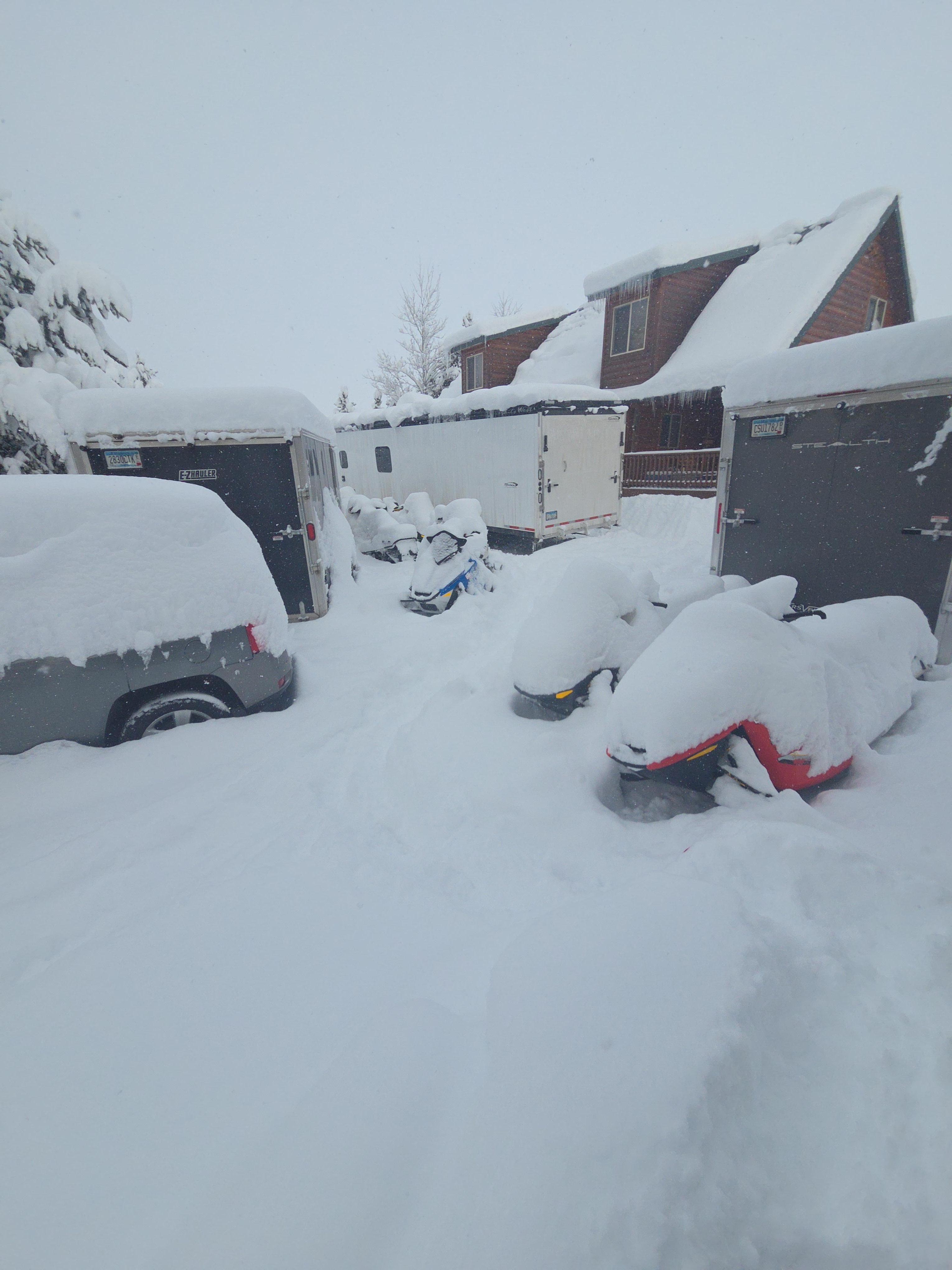 It snowed multiple feet overnight during our stay