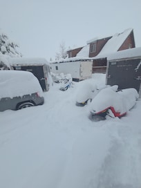 It snowed multiple feet overnight during our stay