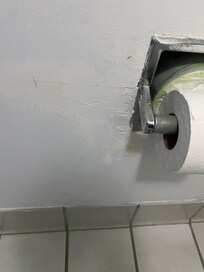 Walls had damage not repaired