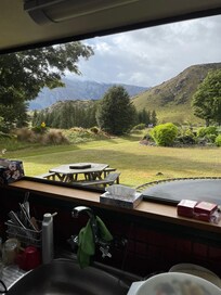 View from the kitchen, some snow on the mountain Christmas nighy