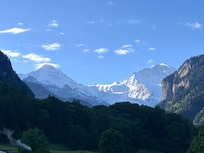 View of the Jungfraujoch from the room.