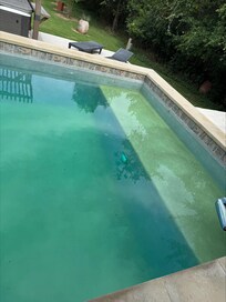 The pool when we checked in. Pool technician came 2 days total to check on the pool.