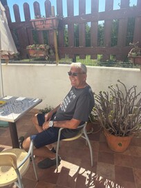 Outside our room there was a table and chairs