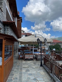 Looking at outside seating