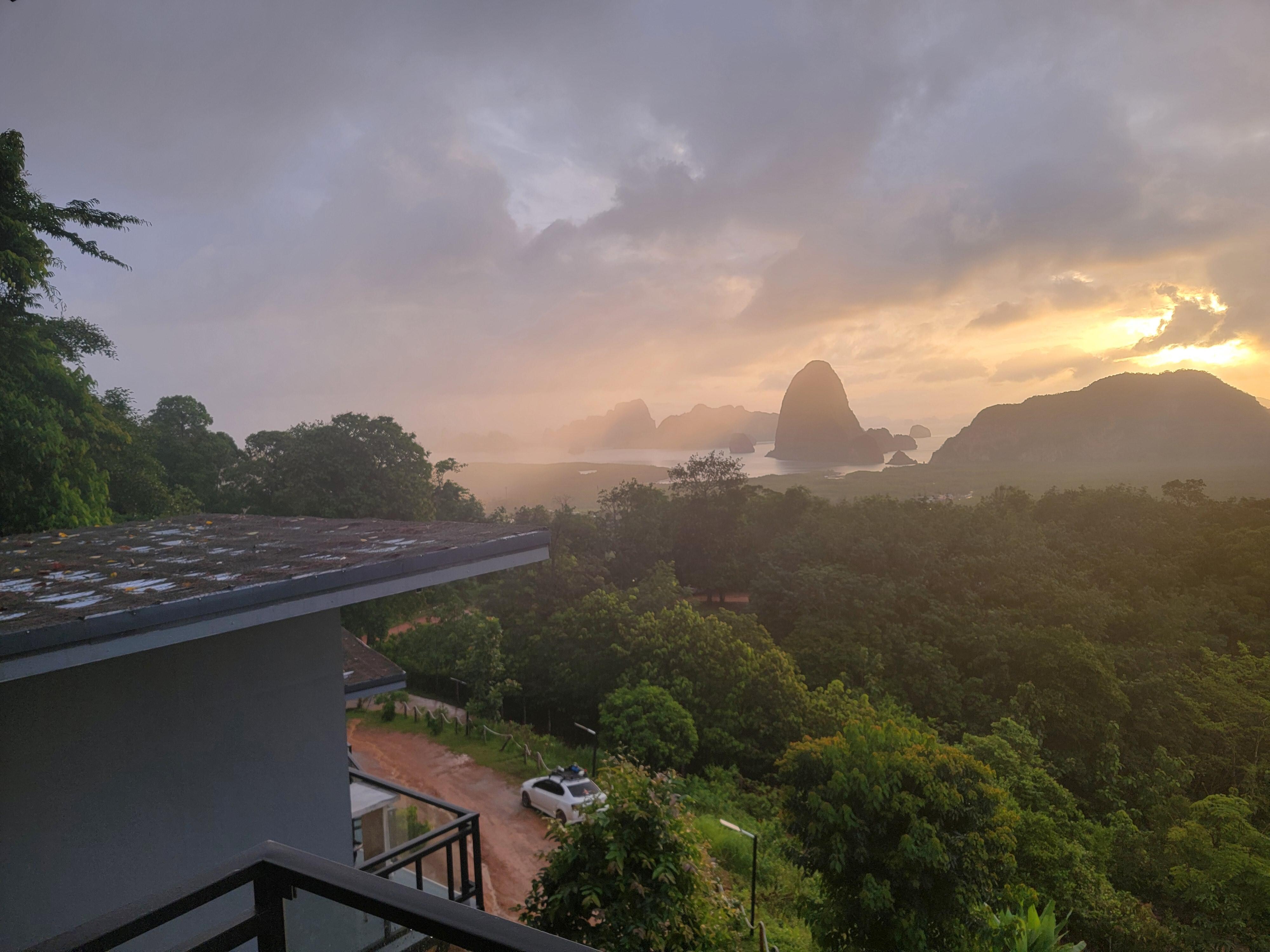 Morning view at sunrise