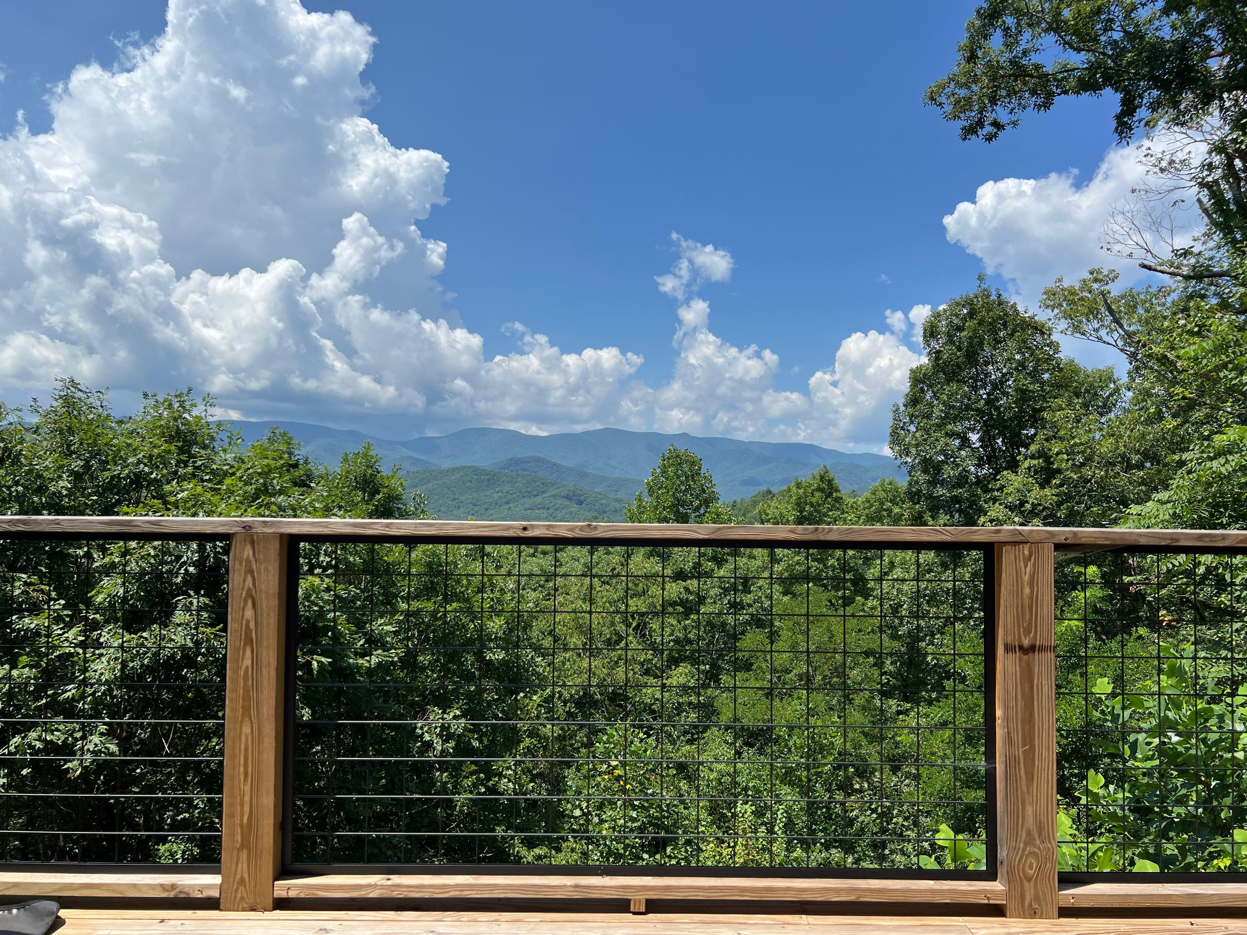 View from the deck as you walk outside.