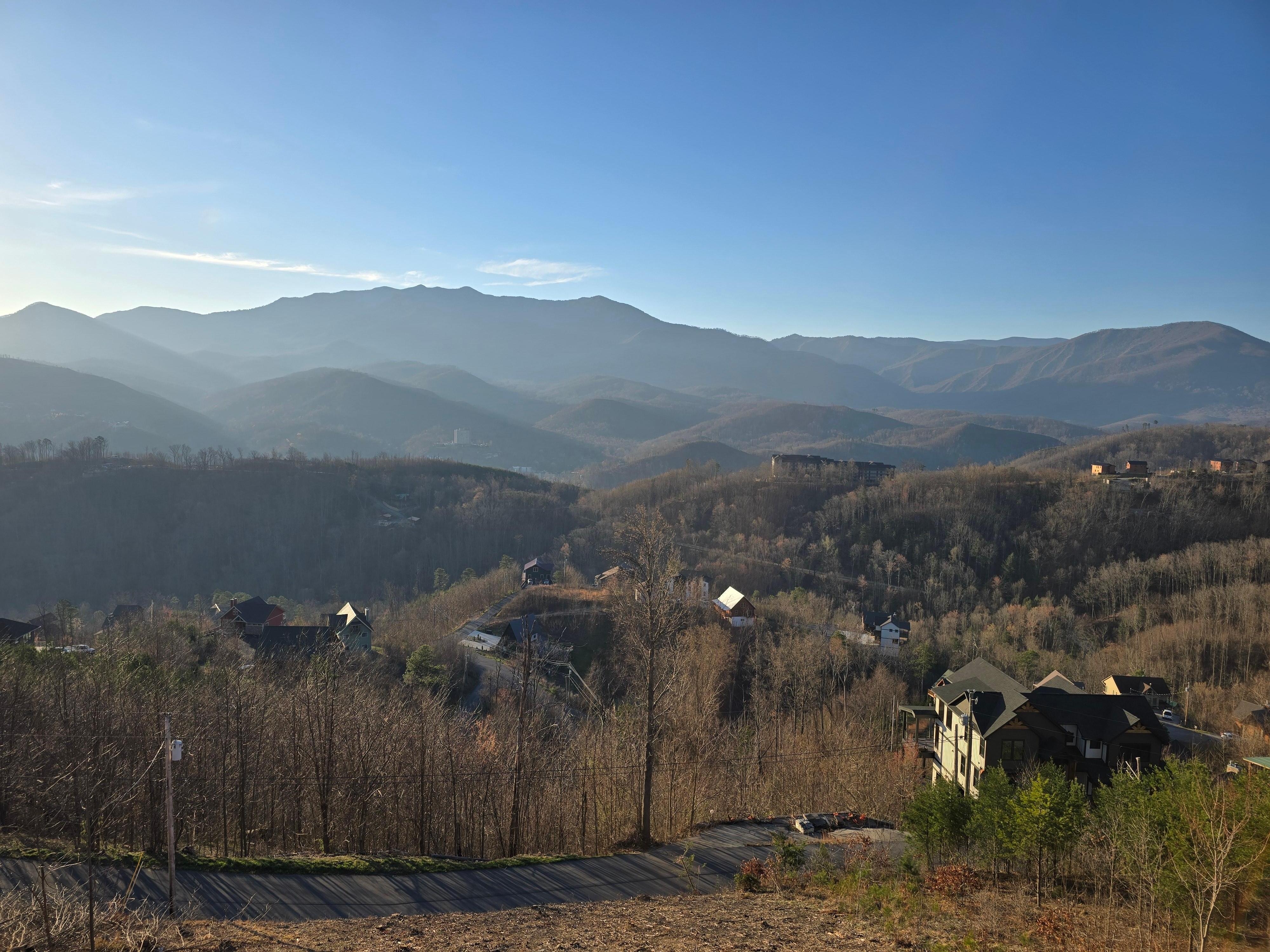 A few days later, and all the snow melted.  View from the 2nd floor deck.