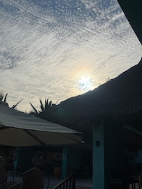 Beach club sunset