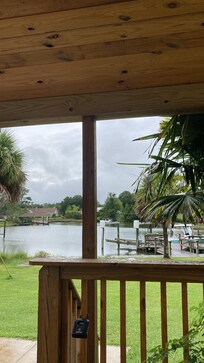 Deck attached to sunroom