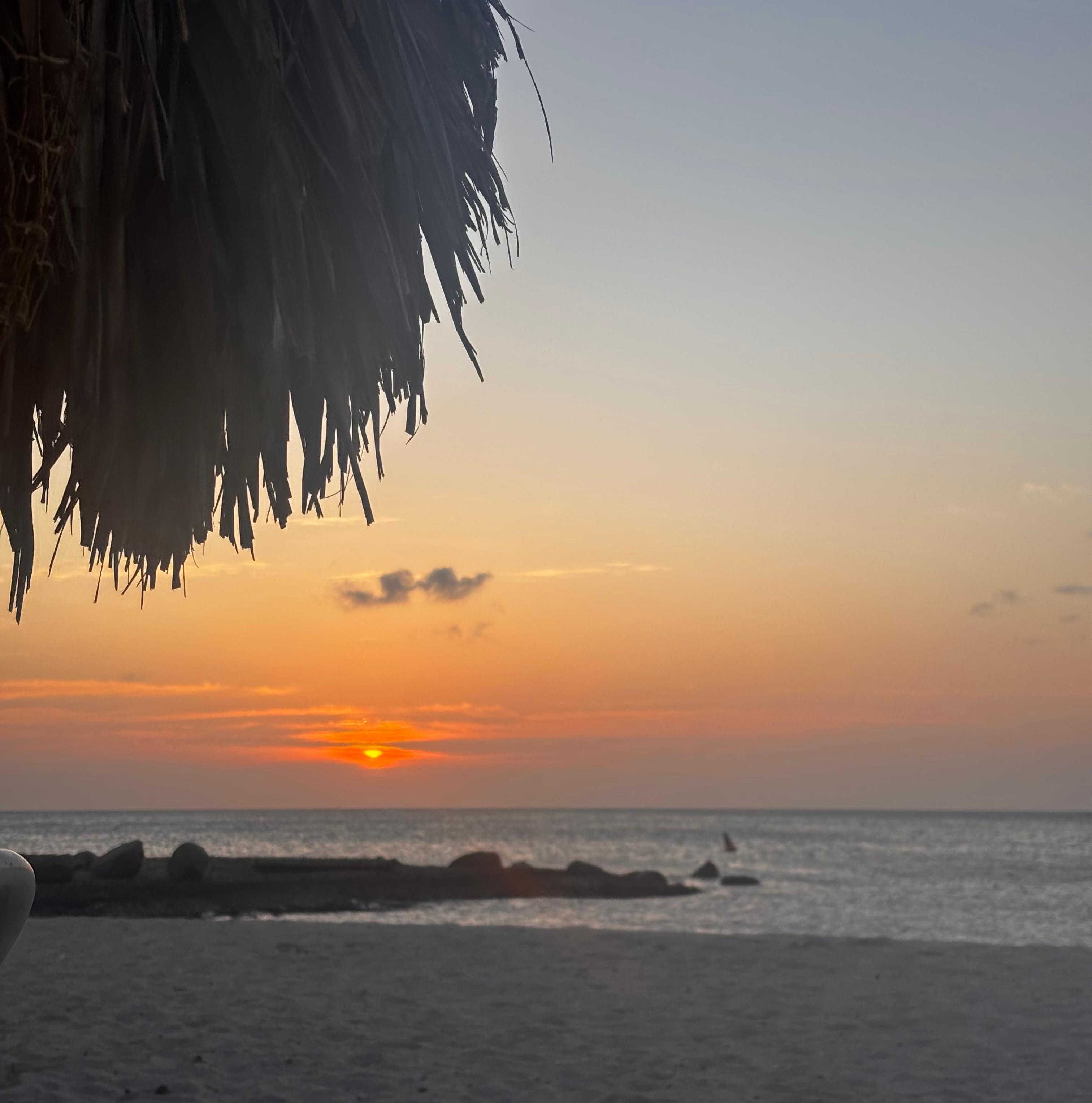 The beach was perfect to watch the sunsets.