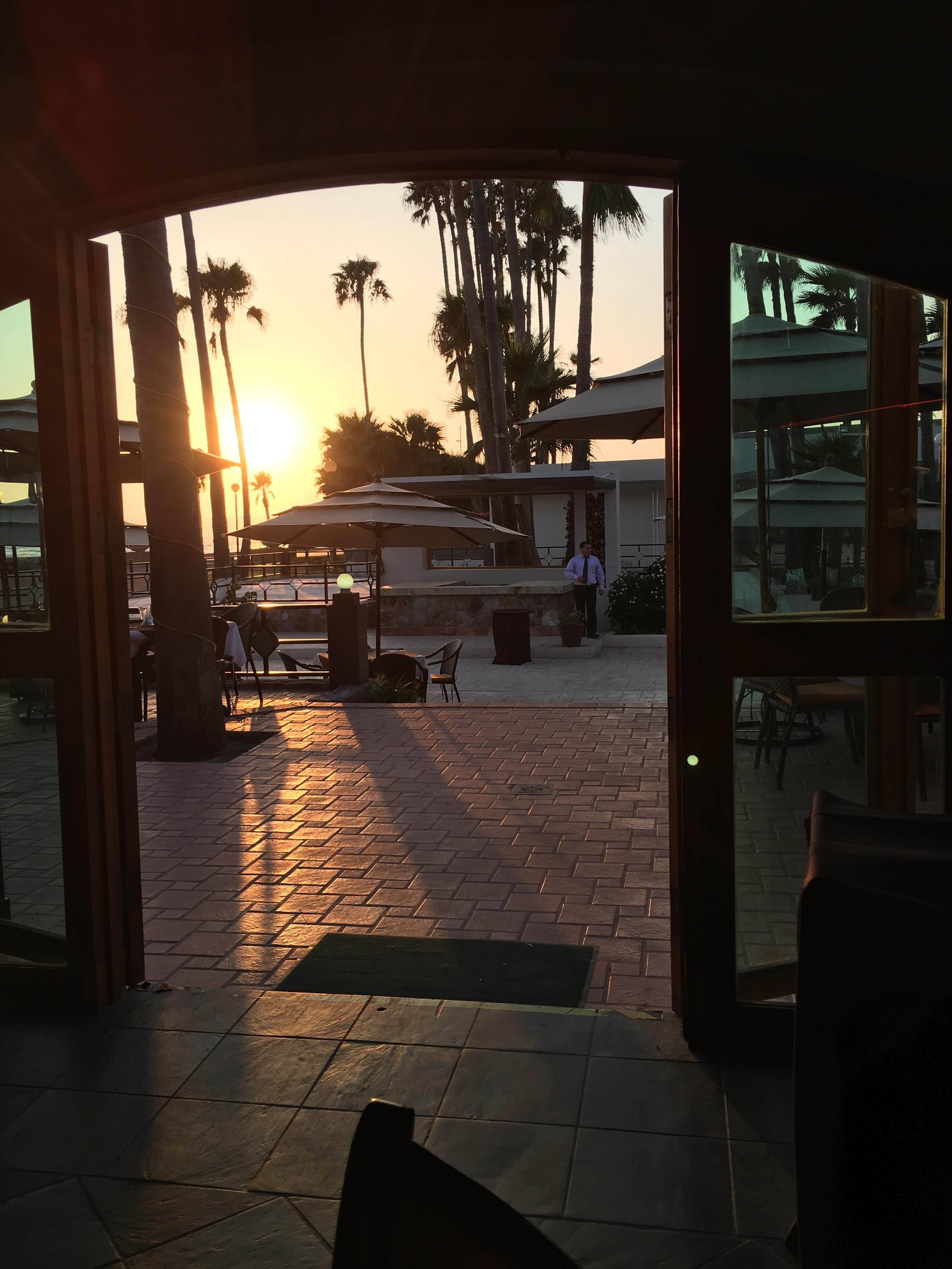 View from our room out to patio