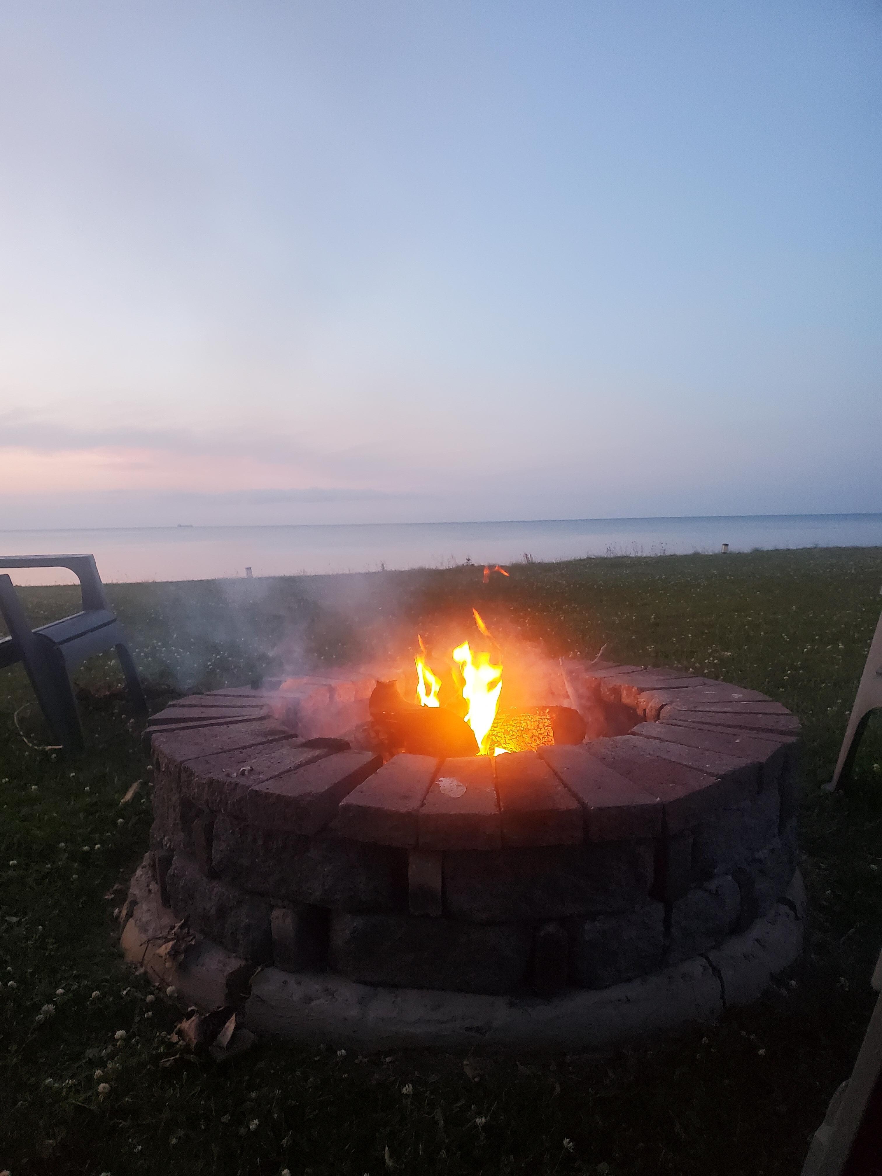 Fire pit and wood provided. 