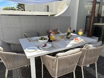 Nice outside dining area