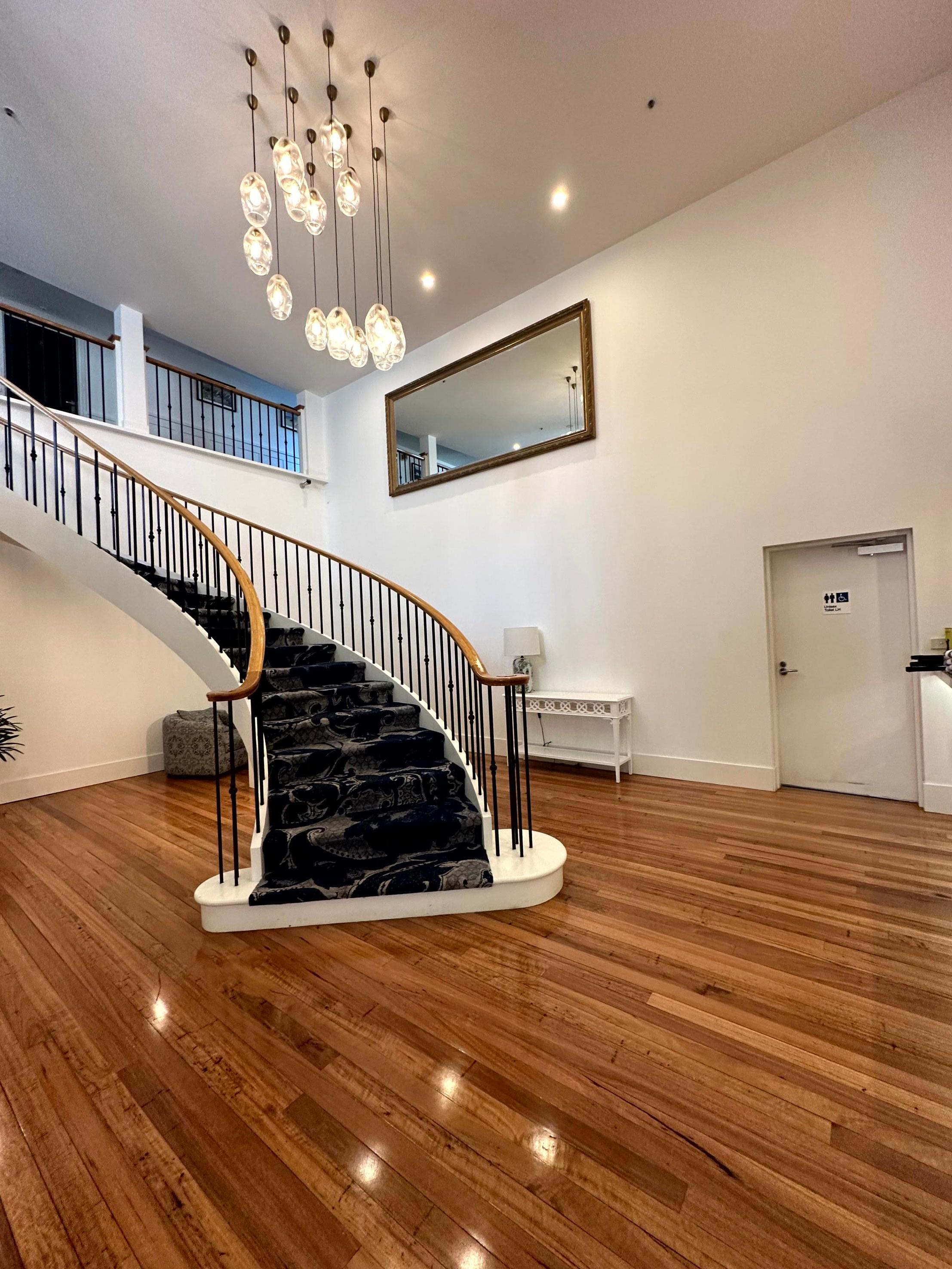 Staircase near the reception desk