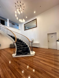 Staircase near the reception desk