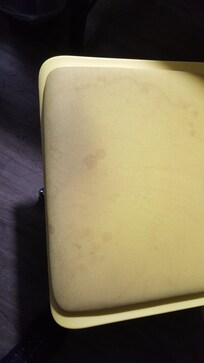 Stains on chair seat