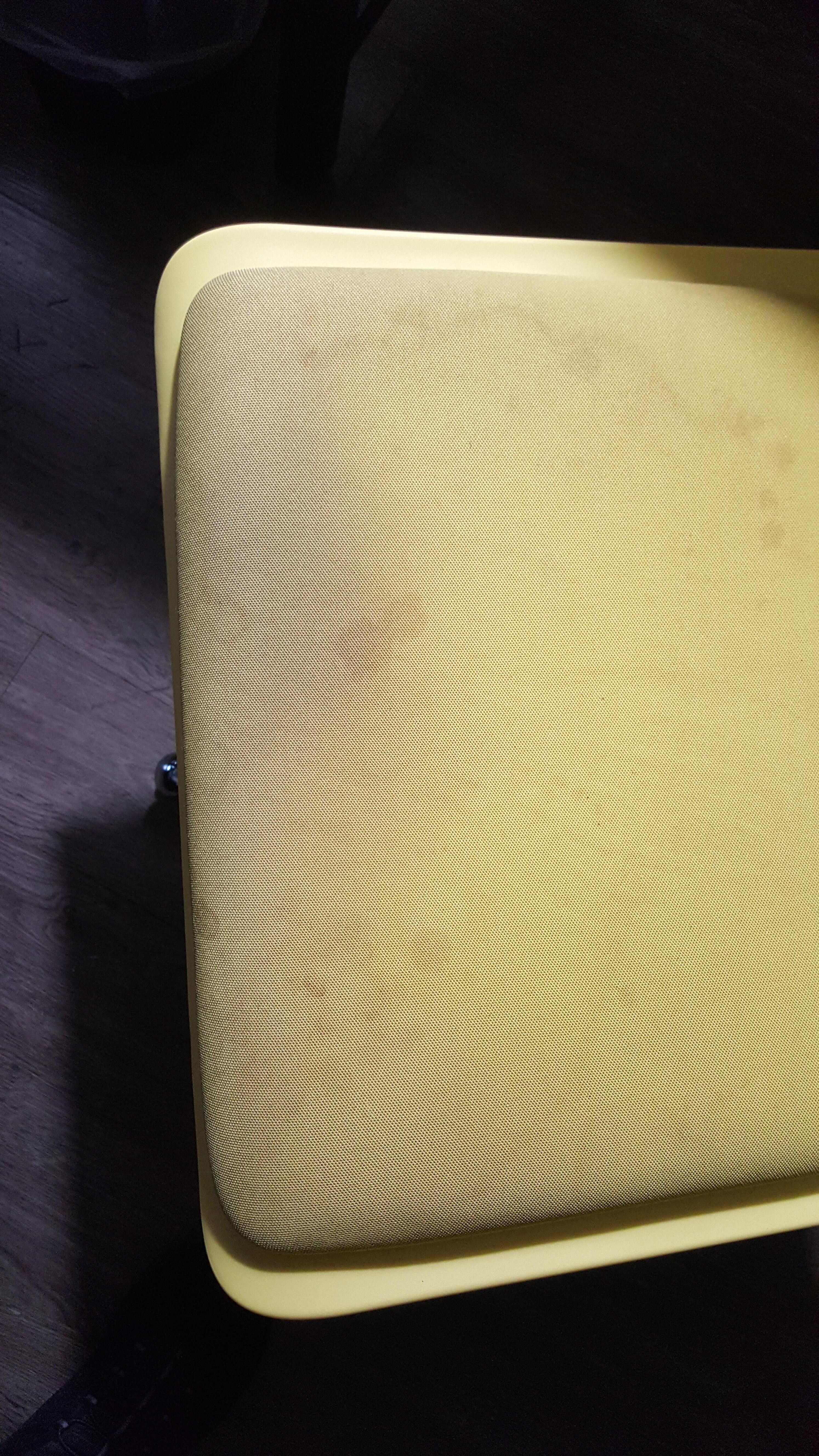 Stains on chair seat