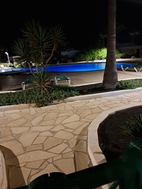 Back door onto pool.