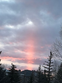 Amazing sunset one block away from comfort inn