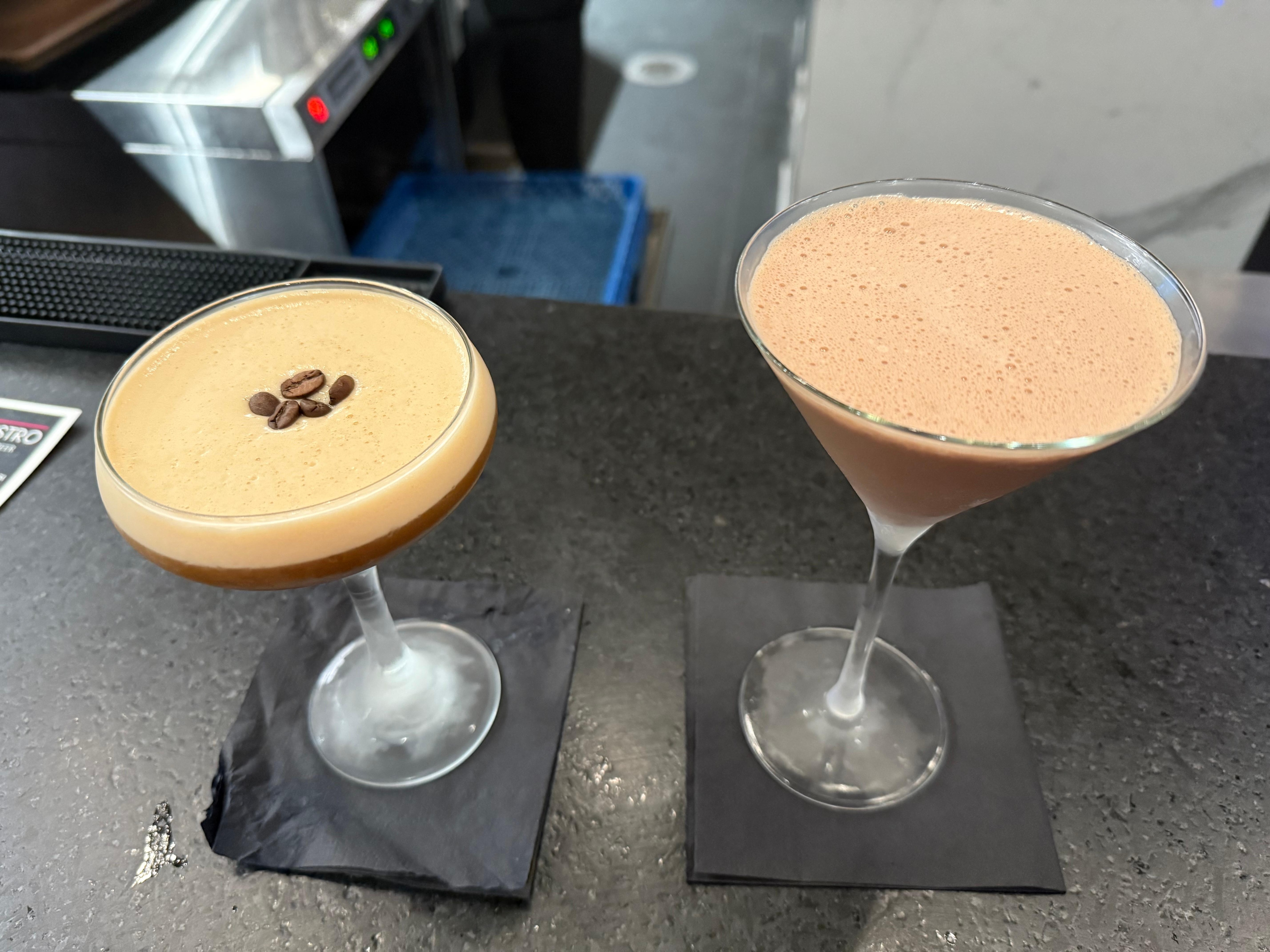 Espresso Martini and Chocolate Martini 