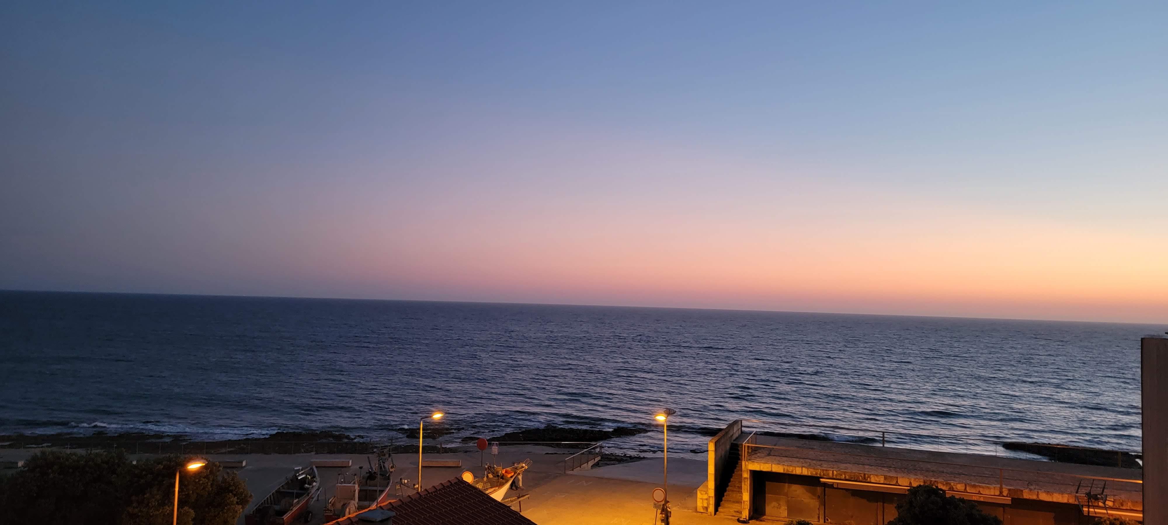 View from room after sunset 