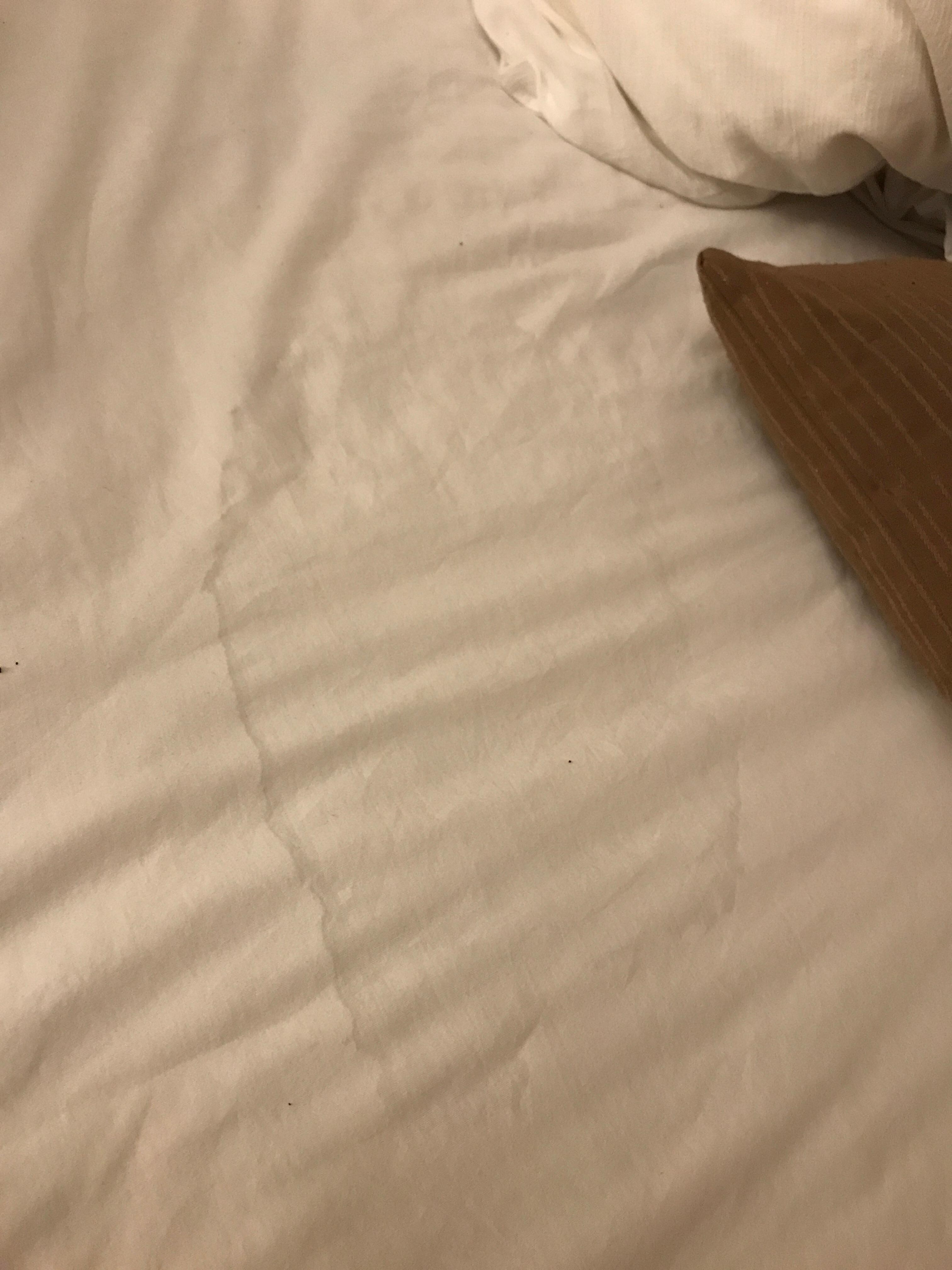 Stained bedding
