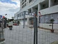 Building work on main entrance