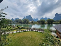 View from our hotel room on 1/F