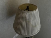 Dirty/Dusty Lampshade. Had spider webs inside of it