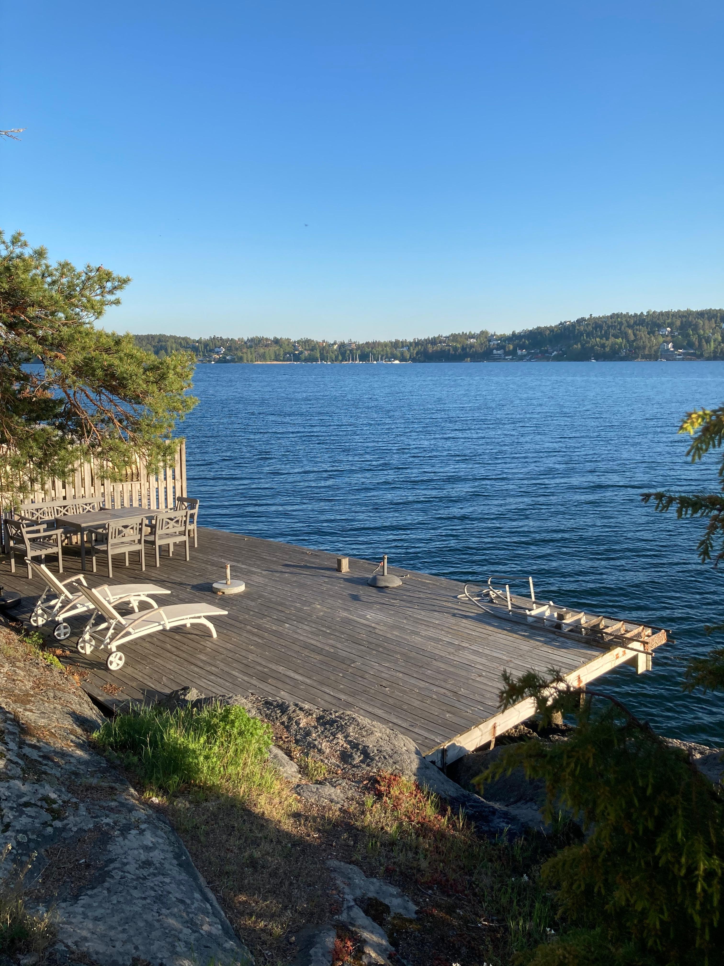 The sun deck by the water where I spent hours upon hours relaxing in the sun