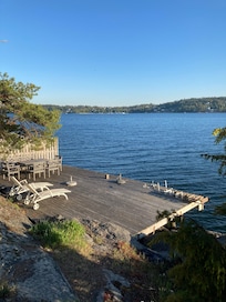 The sun deck by the water where I spent hours upon hours relaxing in the sun