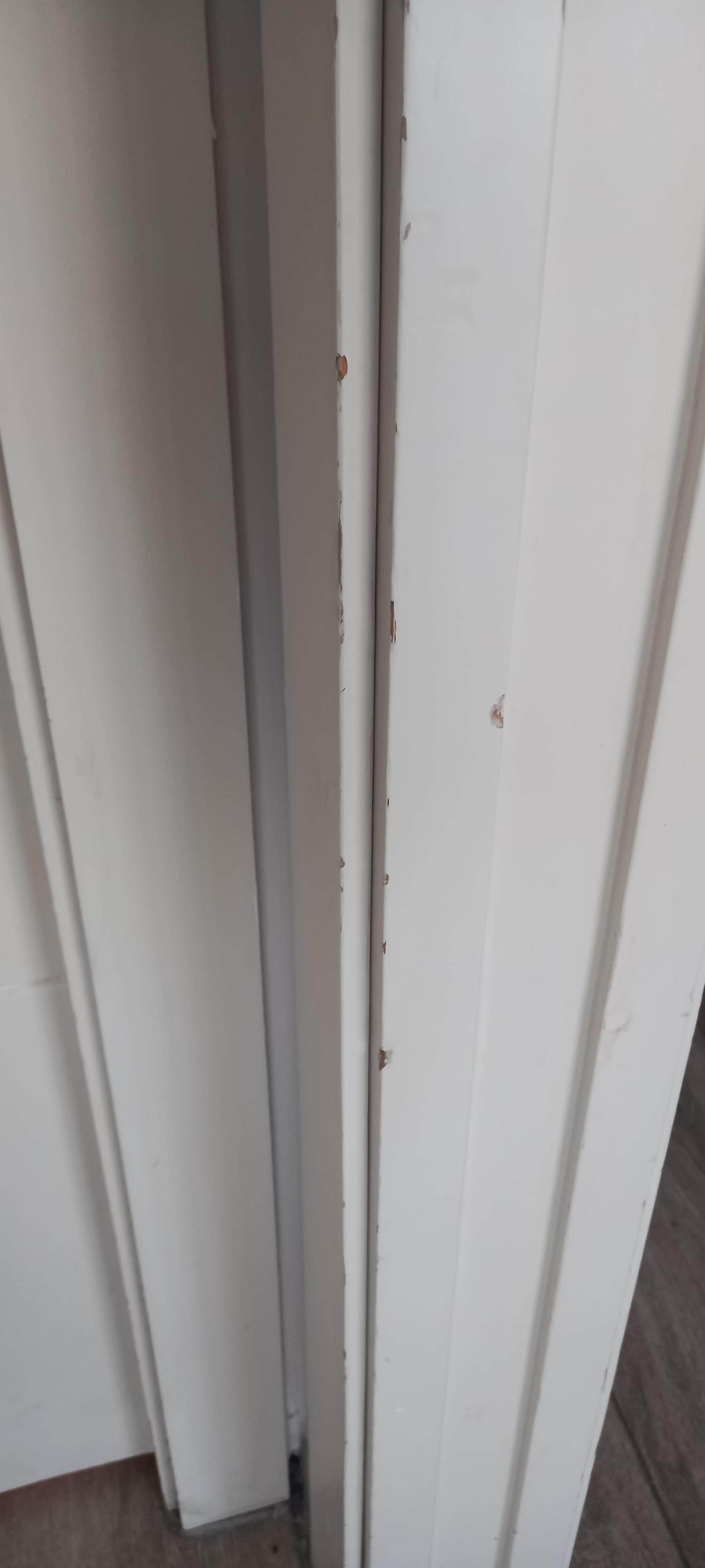 Scuffs on door frame