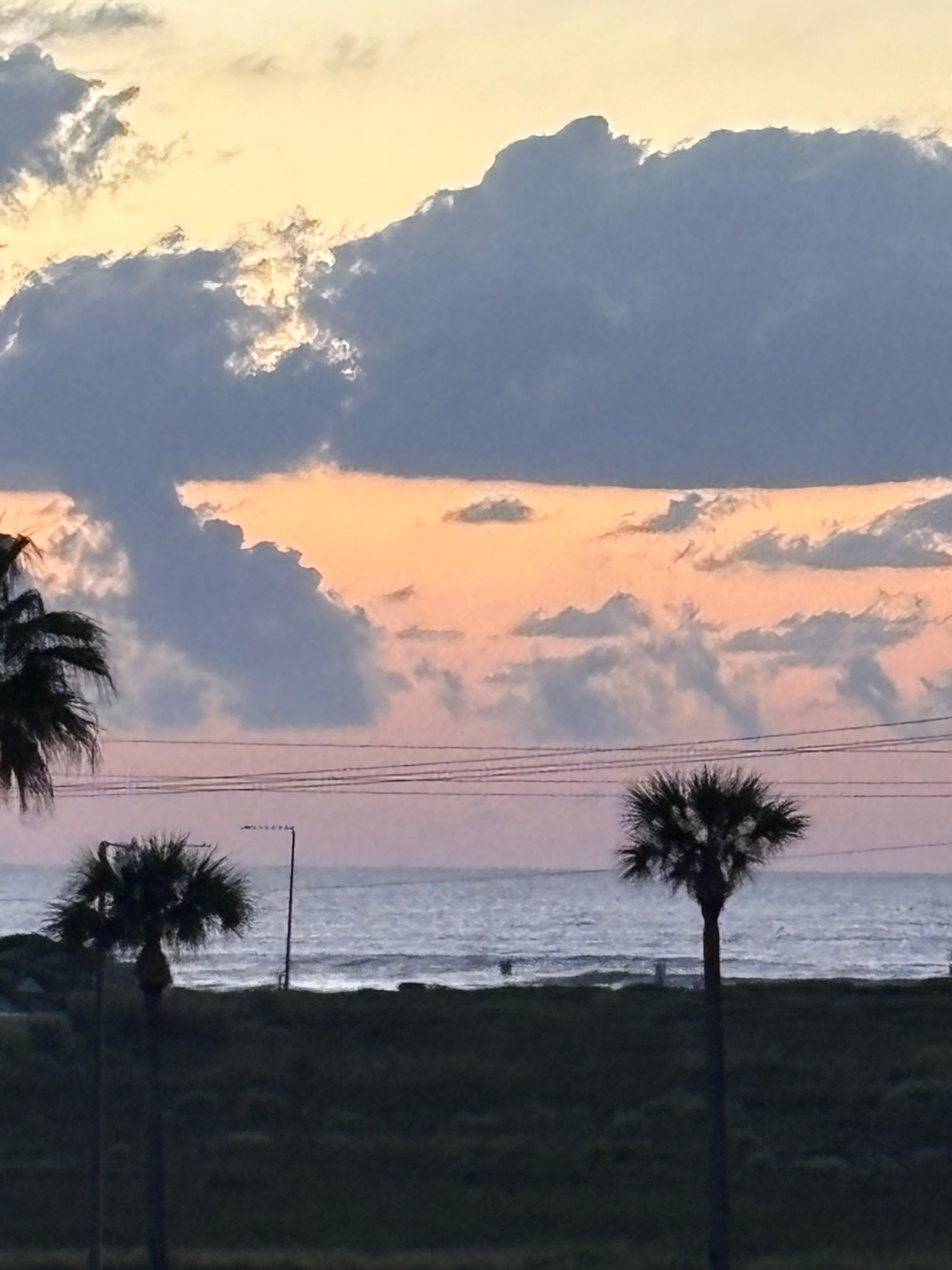 The sun is almost up. 