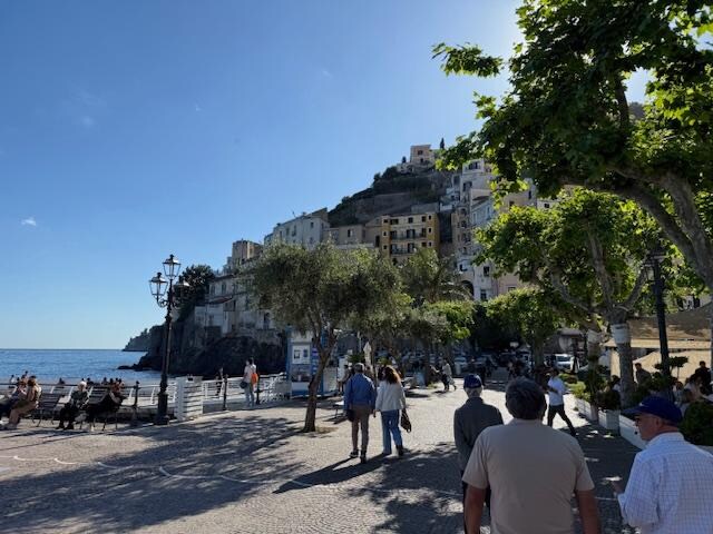 Plaza area by Minori beach