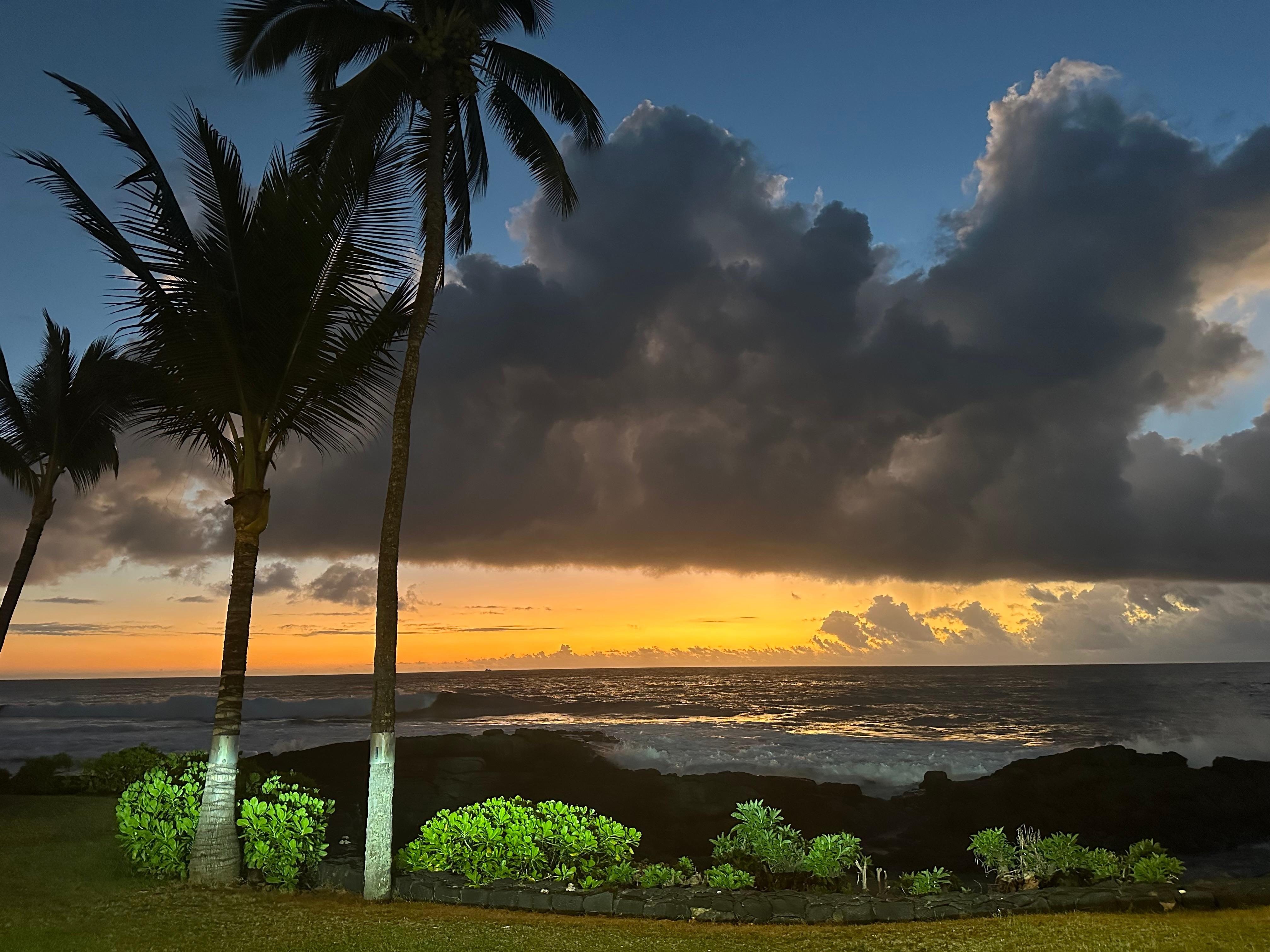 Photo taken right after sunset by the grills